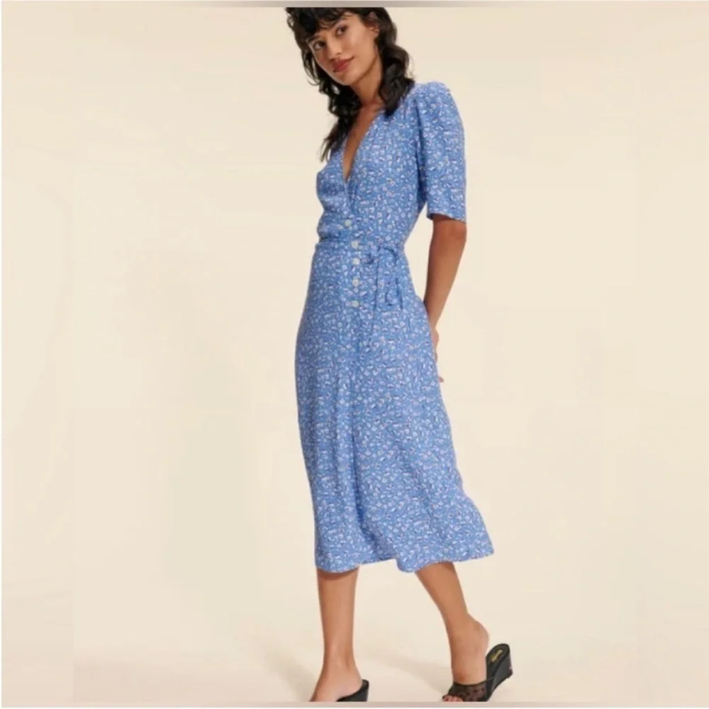 Rouje Gabin Blue dress FR36 - Picture 1 of 9